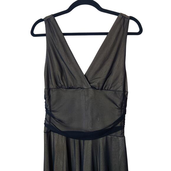 Vintage Y2K Ariella Black Sheer Mesh Ruched Fit & Flare Dress Medium Whimsigoth - Picture 3 of 11